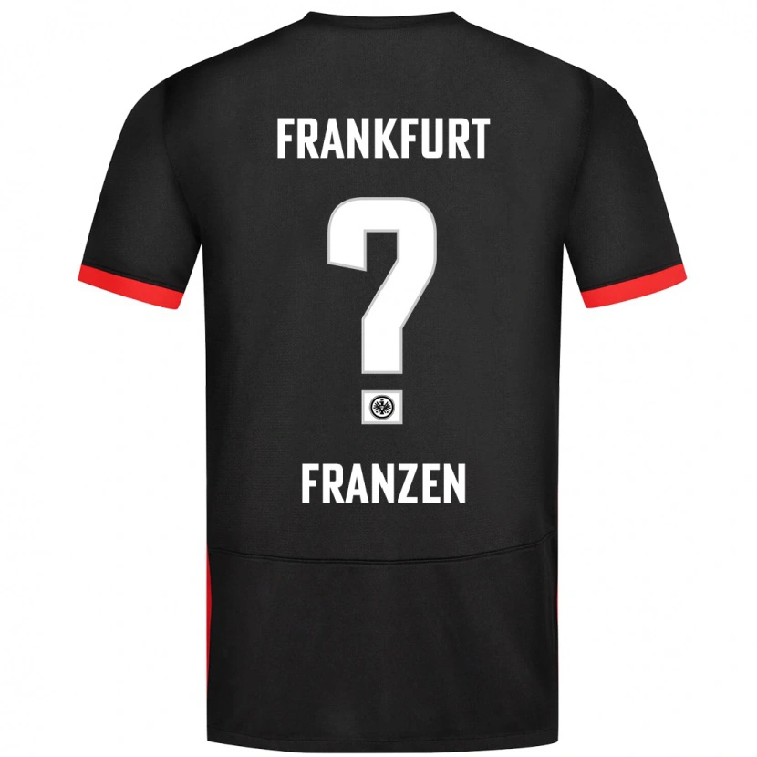 Danxen Enfant Maillot Marlon Franzen #0 Noir Tenues Extérieur 2024/25 T-Shirt