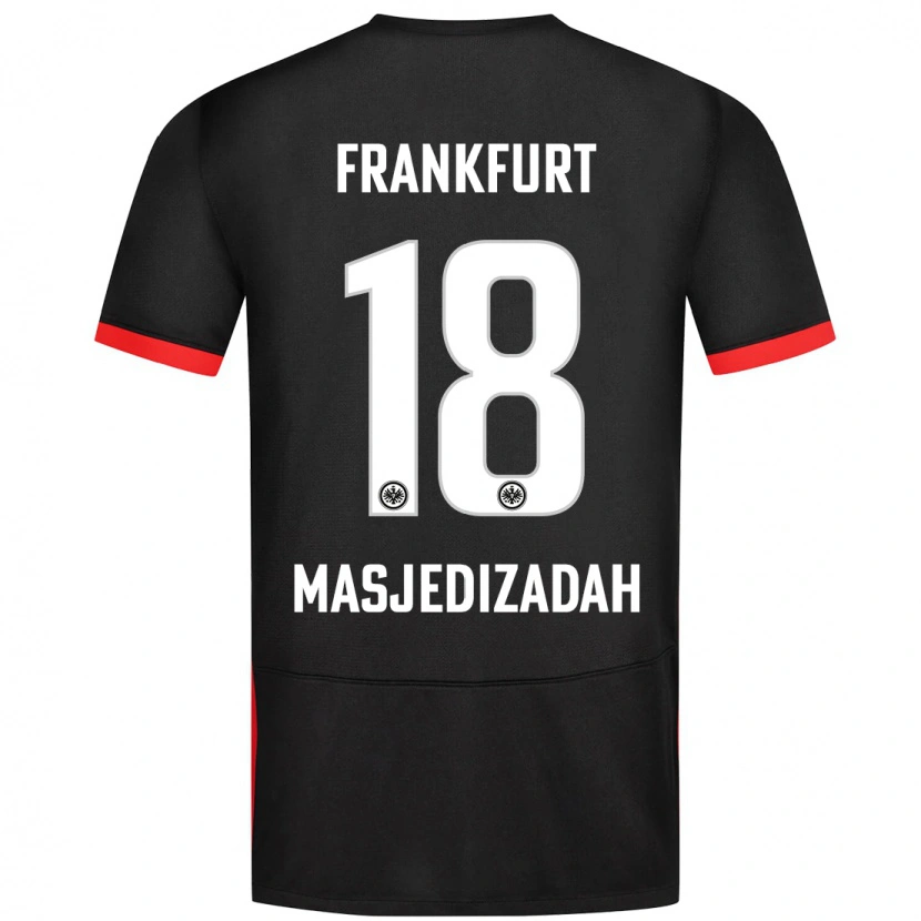 Danxen Enfant Maillot Abolfazl Masjedizadah #18 Noir Tenues Extérieur 2024/25 T-Shirt