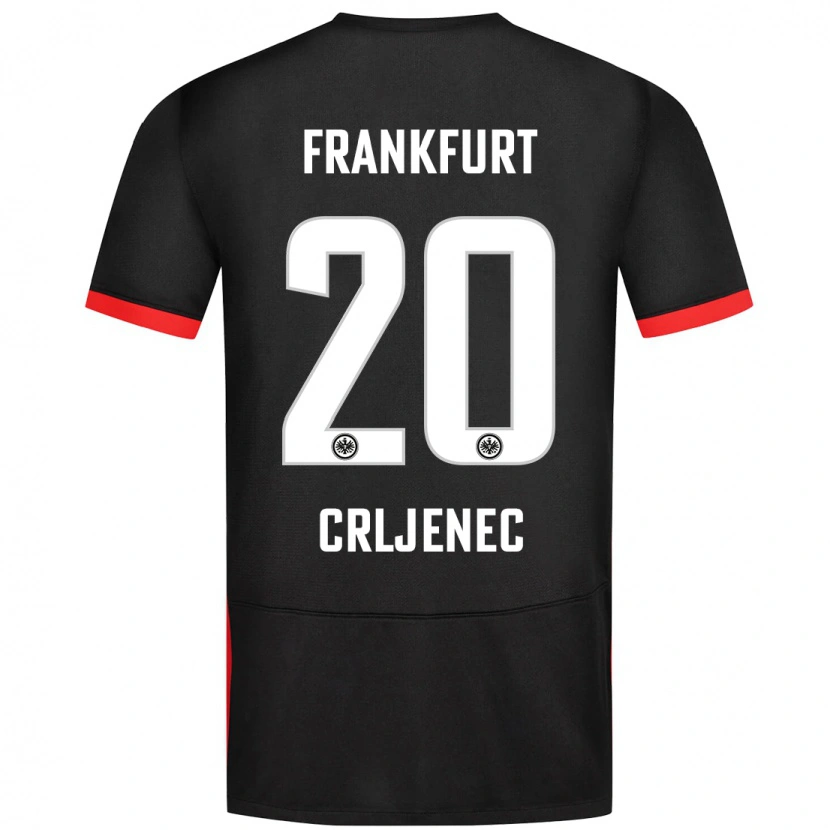 Danxen Enfant Maillot Dominik Crljenec #20 Noir Tenues Extérieur 2024/25 T-Shirt