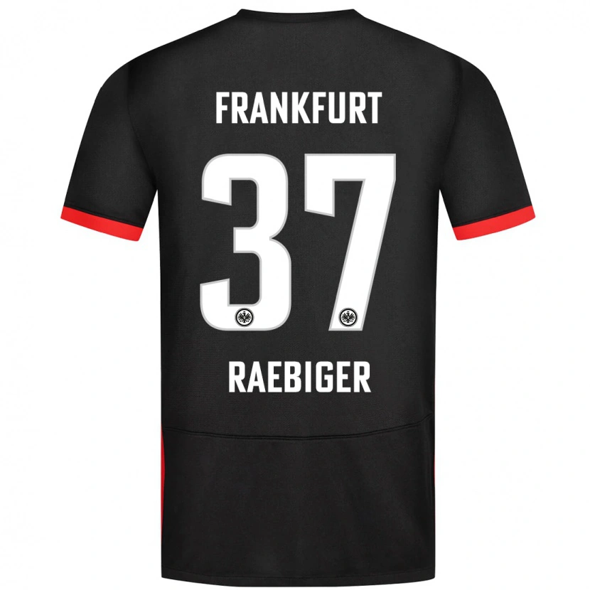 Danxen Enfant Maillot Sidney Raebiger #37 Noir Tenues Extérieur 2024/25 T-Shirt