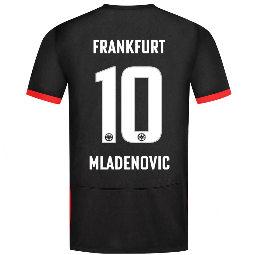 Danxen Enfant Maillot Marko Mladenovic #10 Noir Tenues Extérieur 2024/25 T-Shirt