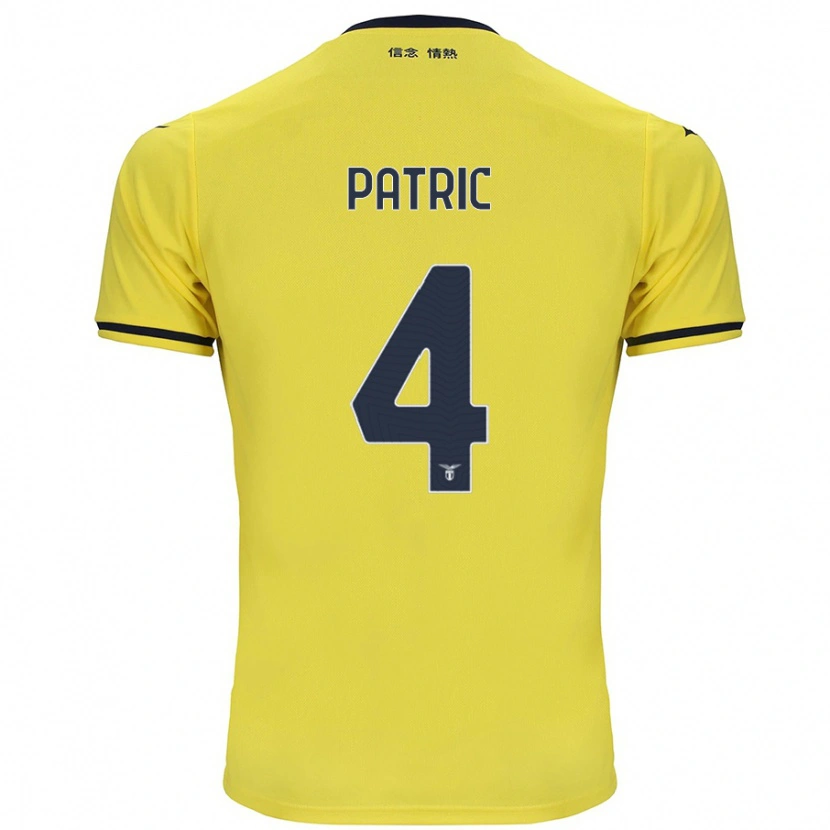 Danxen Enfant Maillot Patric #4 Jaune Tenues Extérieur 2024/25 T-Shirt