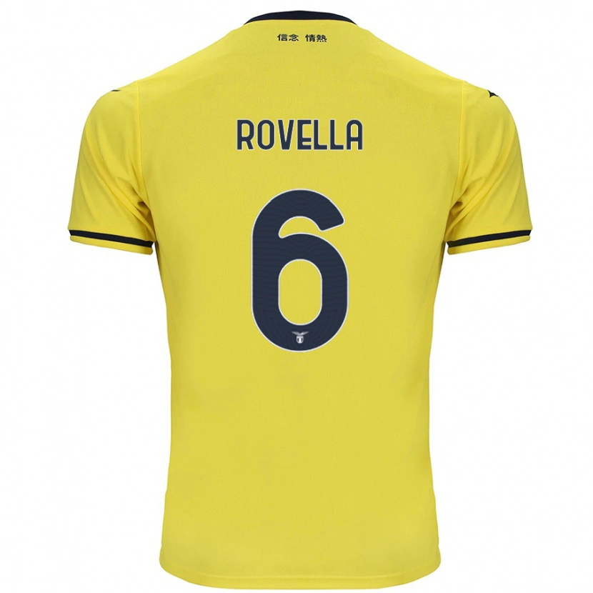 Danxen Enfant Maillot Nicolò Rovella #6 Jaune Tenues Extérieur 2024/25 T-Shirt