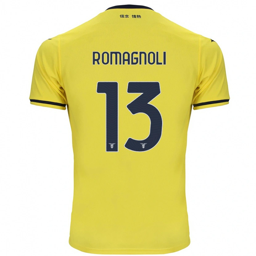 Danxen Enfant Maillot Alessio Romagnoli #13 Jaune Tenues Extérieur 2024/25 T-Shirt