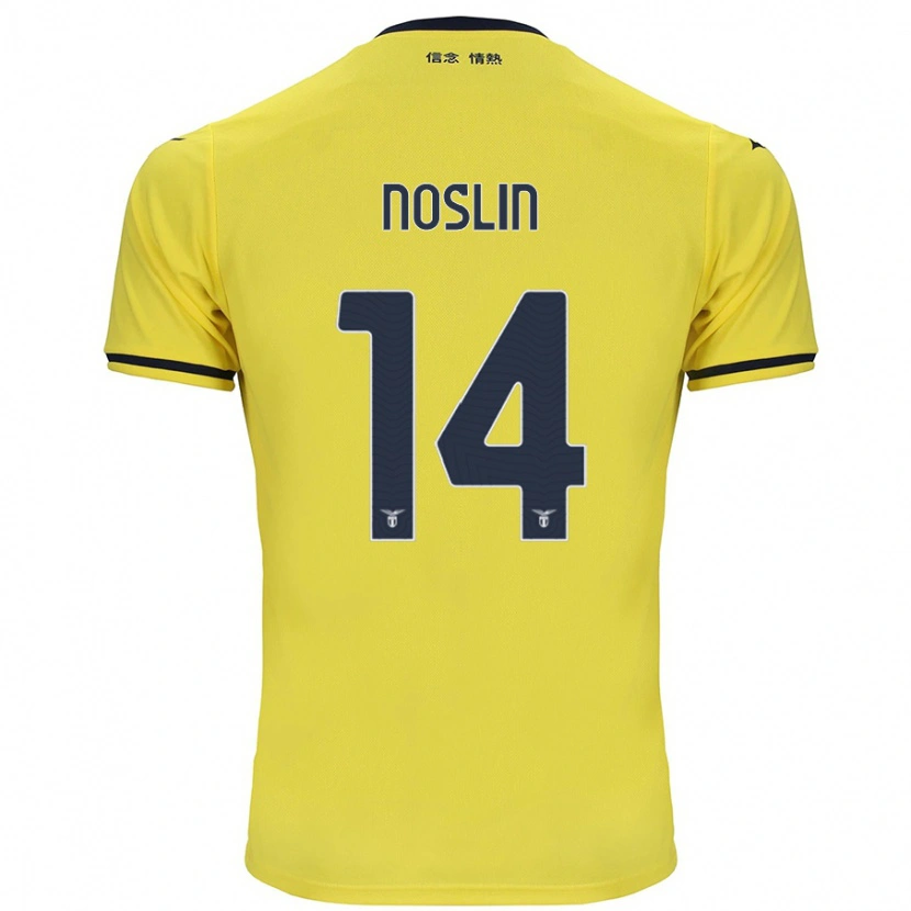 Danxen Enfant Maillot Tijjani Noslin #14 Jaune Tenues Extérieur 2024/25 T-Shirt