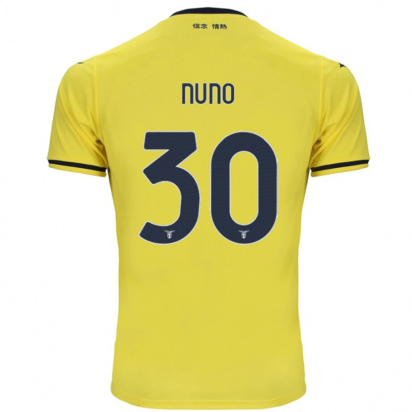 Danxen Enfant Maillot Nuno Tavares #30 Jaune Tenues Extérieur 2024/25 T-Shirt