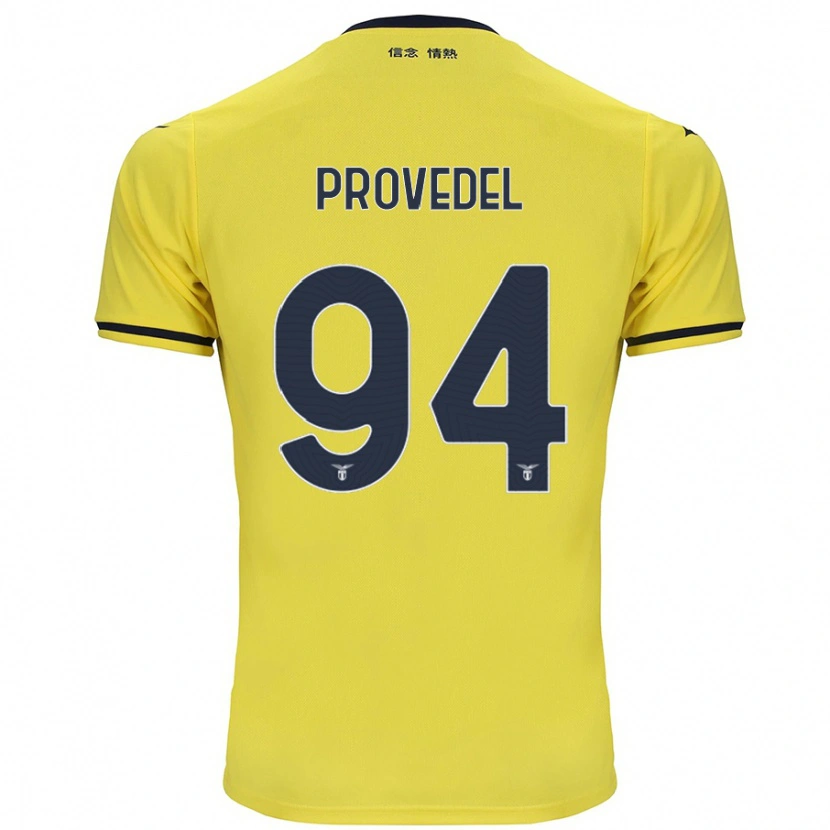 Danxen Enfant Maillot Ivan Provedel #94 Jaune Tenues Extérieur 2024/25 T-Shirt