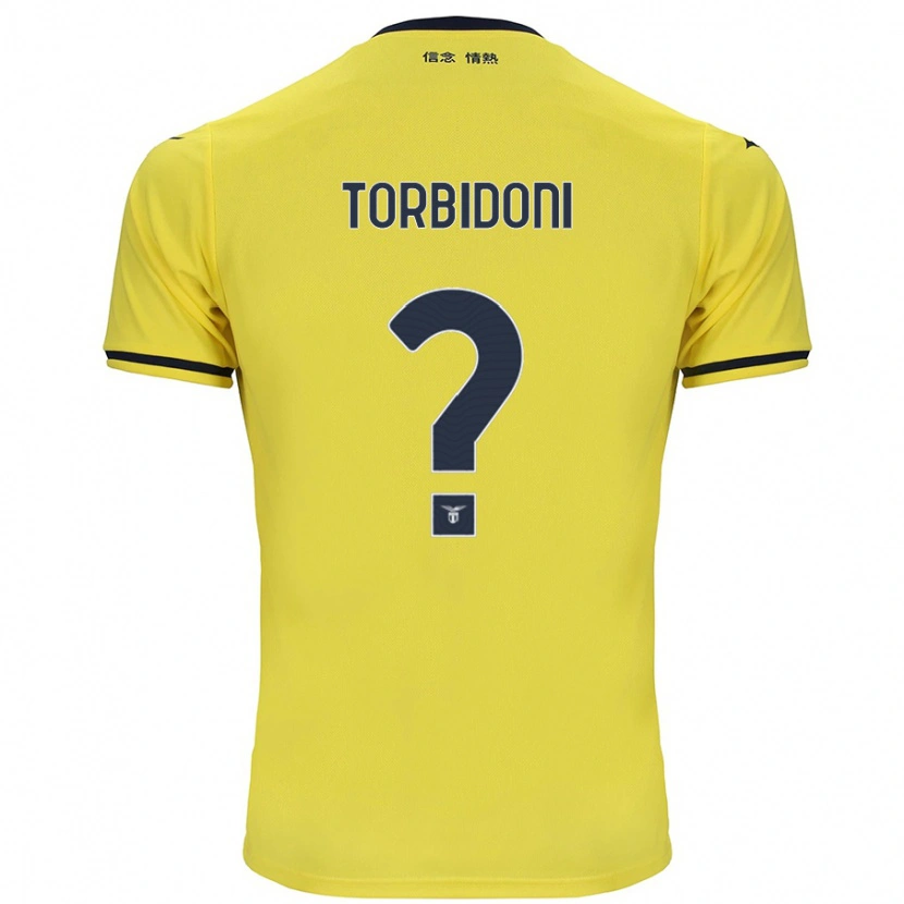 Danxen Enfant Maillot Marco Torbidoni #0 Jaune Tenues Extérieur 2024/25 T-Shirt