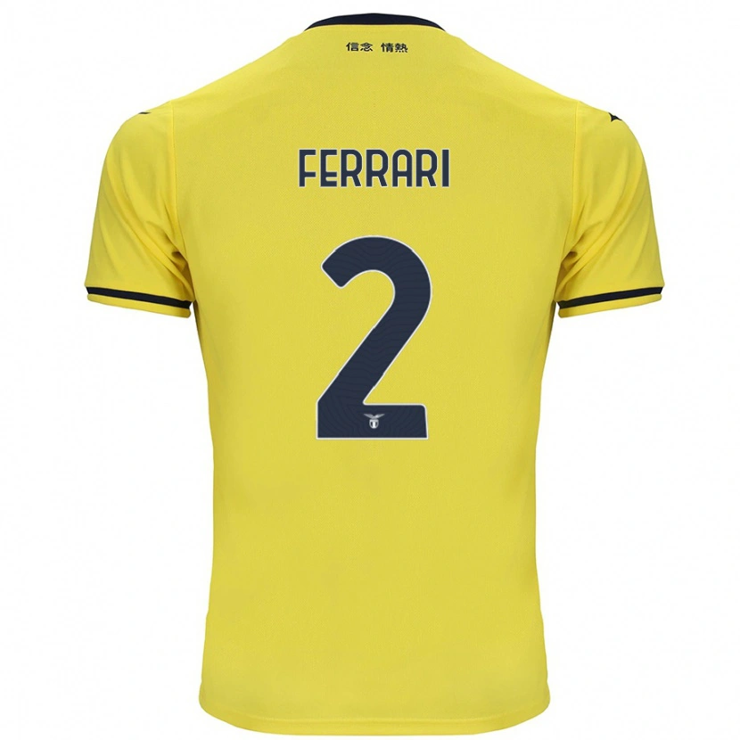 Danxen Enfant Maillot Lorenzo Ferrari #2 Jaune Tenues Extérieur 2024/25 T-Shirt