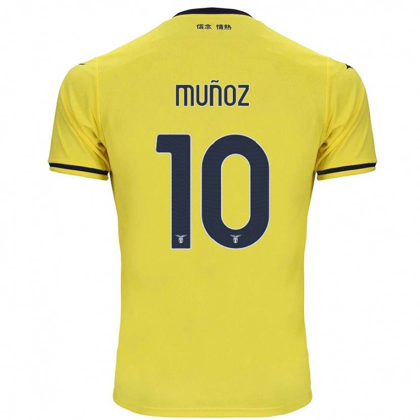 Danxen Enfant Maillot Cristo Muñoz #10 Jaune Tenues Extérieur 2024/25 T-Shirt