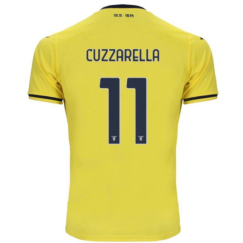 Danxen Enfant Maillot Cristian Cuzzarella #11 Jaune Tenues Extérieur 2024/25 T-Shirt