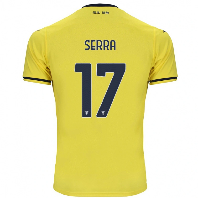 Danxen Enfant Maillot Federico Serra #17 Jaune Tenues Extérieur 2024/25 T-Shirt