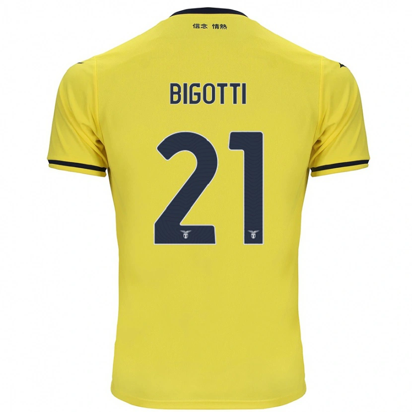 Danxen Enfant Maillot Massimo Bigotti #21 Jaune Tenues Extérieur 2024/25 T-Shirt