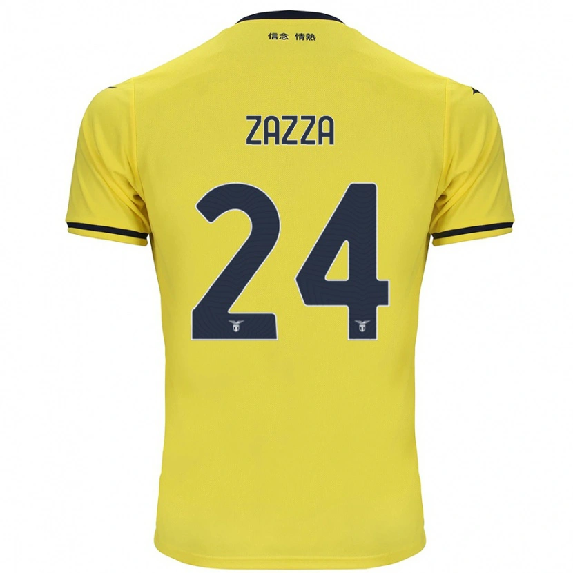 Danxen Enfant Maillot Matteo Zazza #24 Jaune Tenues Extérieur 2024/25 T-Shirt