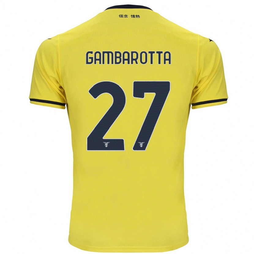 Danxen Enfant Maillot Margot Gambarotta #27 Jaune Tenues Extérieur 2024/25 T-Shirt