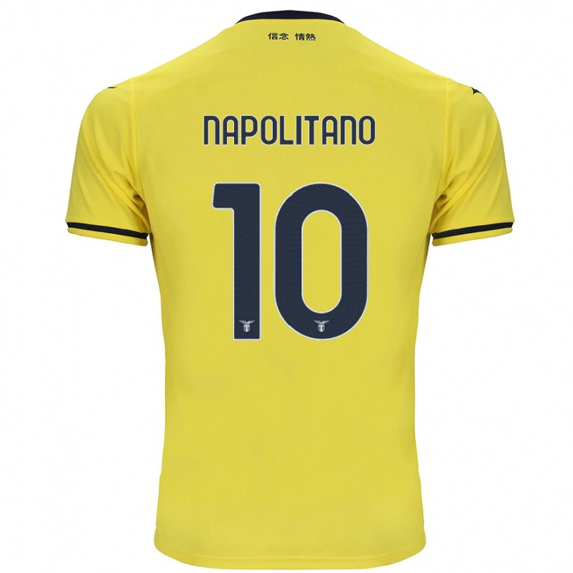 Danxen Enfant Maillot Luca Napolitano #10 Jaune Tenues Extérieur 2024/25 T-Shirt