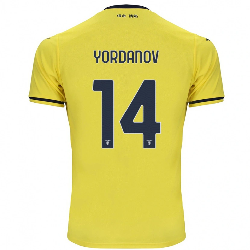 Danxen Enfant Maillot Damyan Yordanov #14 Jaune Tenues Extérieur 2024/25 T-Shirt