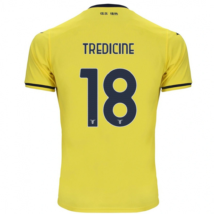 Danxen Enfant Maillot Manuel Tredicine #18 Jaune Tenues Extérieur 2024/25 T-Shirt