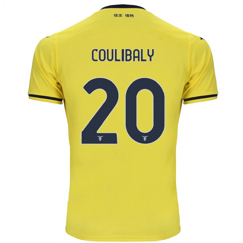 Danxen Enfant Maillot Larsson Coulibaly #20 Jaune Tenues Extérieur 2024/25 T-Shirt