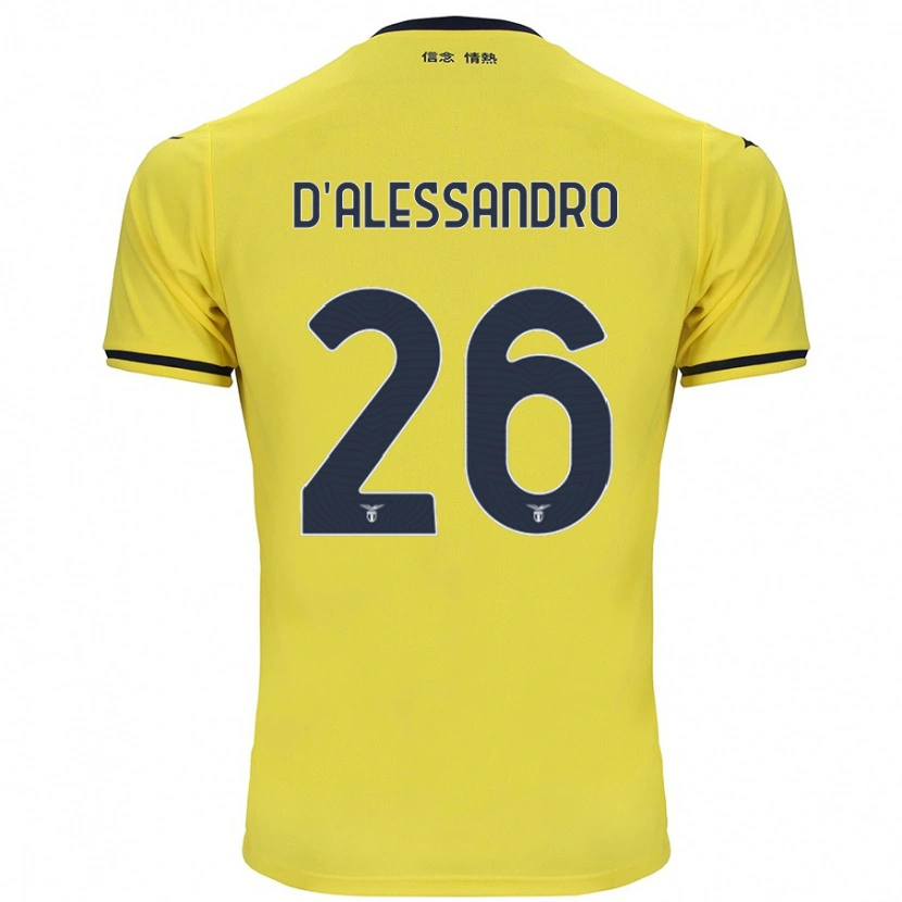 Danxen Enfant Maillot Mattya D'alessandro #26 Jaune Tenues Extérieur 2024/25 T-Shirt