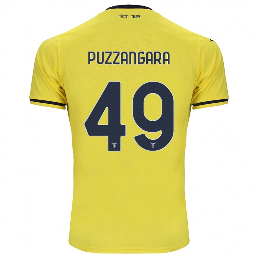 Danxen Enfant Maillot Angelo Antonio Puzzangara #49 Jaune Tenues Extérieur 2024/25 T-Shirt