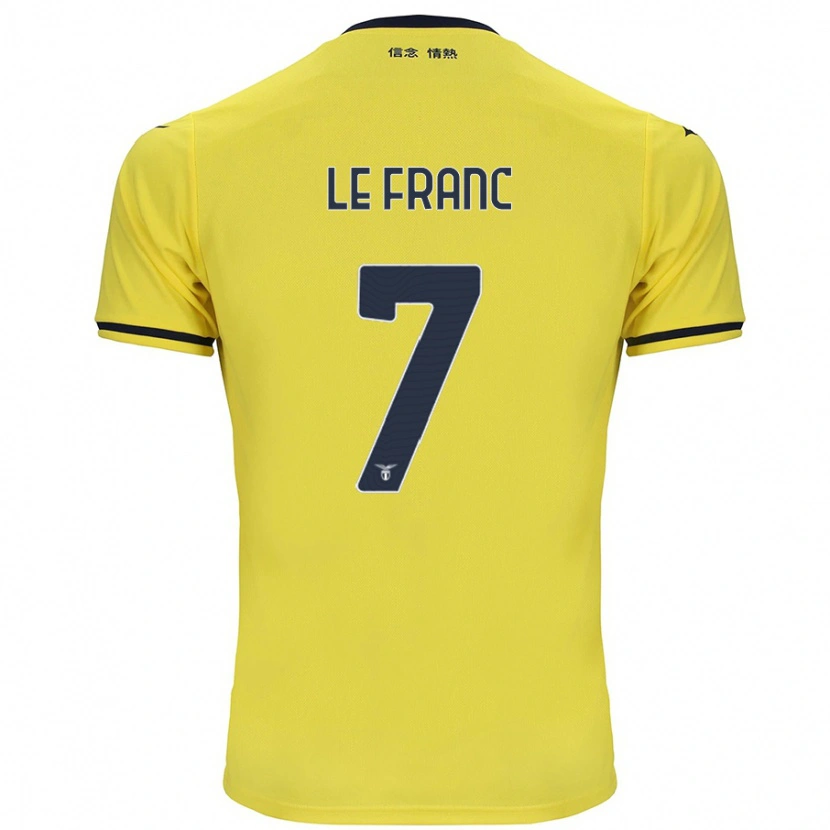 Danxen Enfant Maillot Chloé Le Franc #7 Jaune Tenues Extérieur 2024/25 T-Shirt