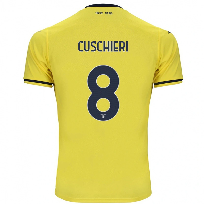 Danxen Enfant Maillot Rachel Cuschieri #8 Jaune Tenues Extérieur 2024/25 T-Shirt