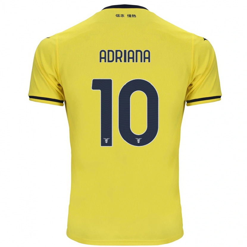 Danxen Enfant Maillot Adriana Martín Santamaría #10 Jaune Tenues Extérieur 2024/25 T-Shirt