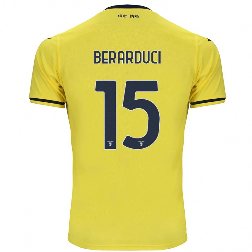 Danxen Enfant Maillot Martina Berarduci #15 Jaune Tenues Extérieur 2024/25 T-Shirt