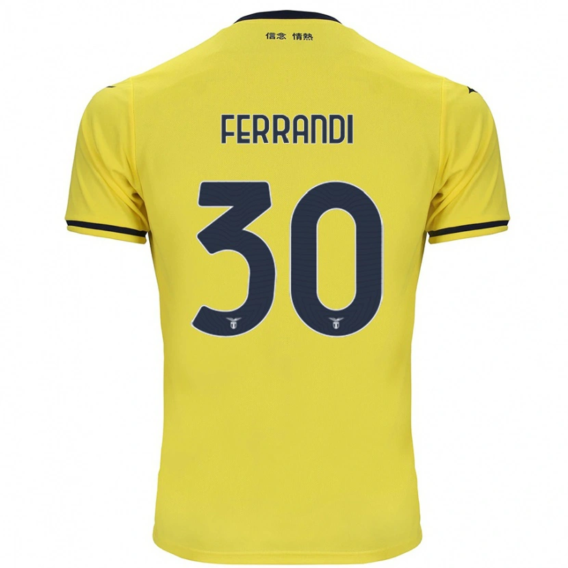 Danxen Enfant Maillot Giulia Ferrandi #30 Jaune Tenues Extérieur 2024/25 T-Shirt