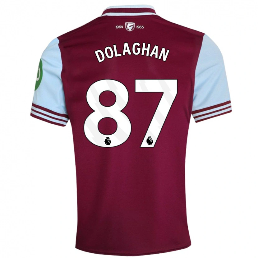 Danxen Homme Maillot Brad Dolaghan #87 Rouge Foncé Tenues Domicile 2024/25 T-Shirt