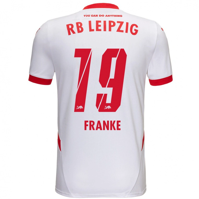 Danxen Homme Maillot Lenny Franke #19 Blanc Rouge Tenues Domicile 2024/25 T-Shirt