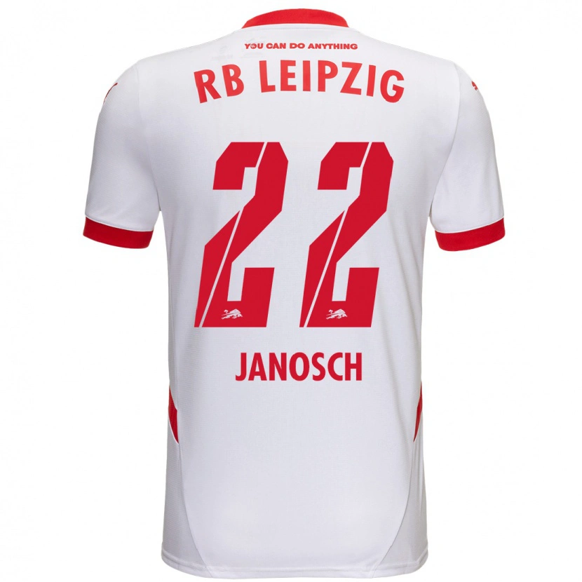 Danxen Homme Maillot Luca Janosch #22 Blanc Rouge Tenues Domicile 2024/25 T-Shirt