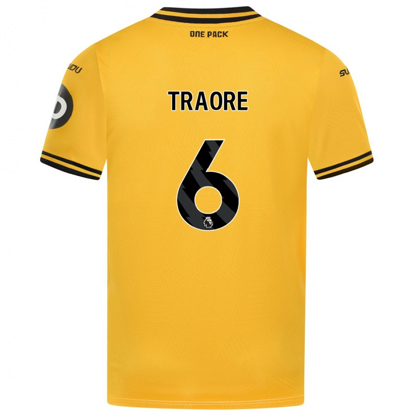 Danxen Homme Maillot Boubacar Traoré #6 Jaune Tenues Domicile 2024/25 T-Shirt