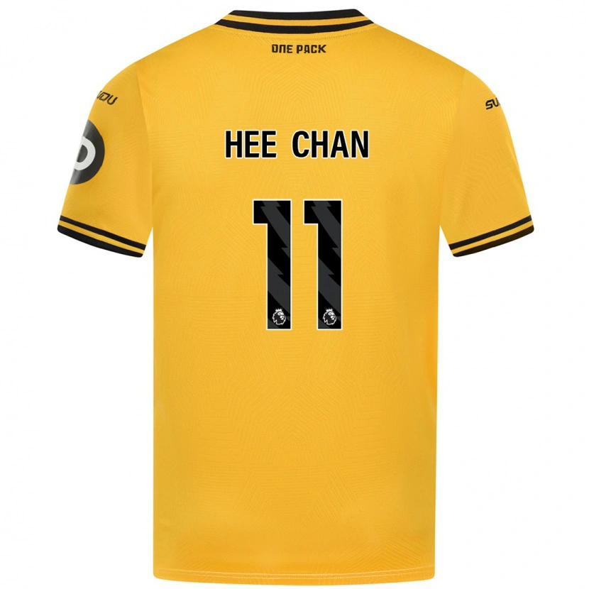 Danxen Homme Maillot Hee-Chan Hwang #11 Jaune Tenues Domicile 2024/25 T-Shirt