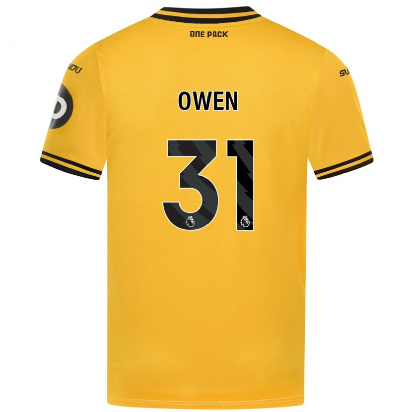 Danxen Homme Maillot Skye Owen #31 Jaune Tenues Domicile 2024/25 T-Shirt