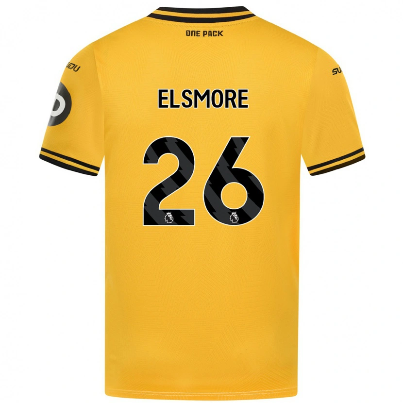 Danxen Homme Maillot Ria Elsmore #26 Jaune Tenues Domicile 2024/25 T-Shirt