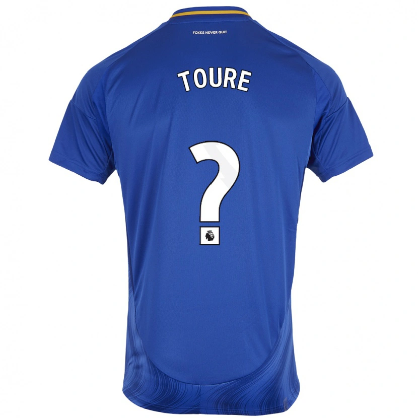 Danxen Homme Maillot Yassine Toure #0 Bleu Blanc Tenues Domicile 2024/25 T-Shirt