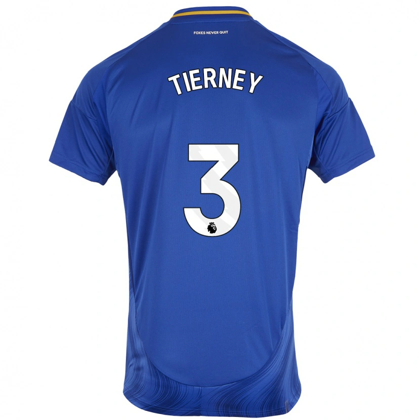 Danxen Homme Maillot Sam Tierney #3 Bleu Blanc Tenues Domicile 2024/25 T-Shirt