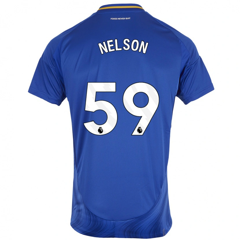 Danxen Homme Maillot Ronny Nelson #59 Bleu Blanc Tenues Domicile 2024/25 T-Shirt