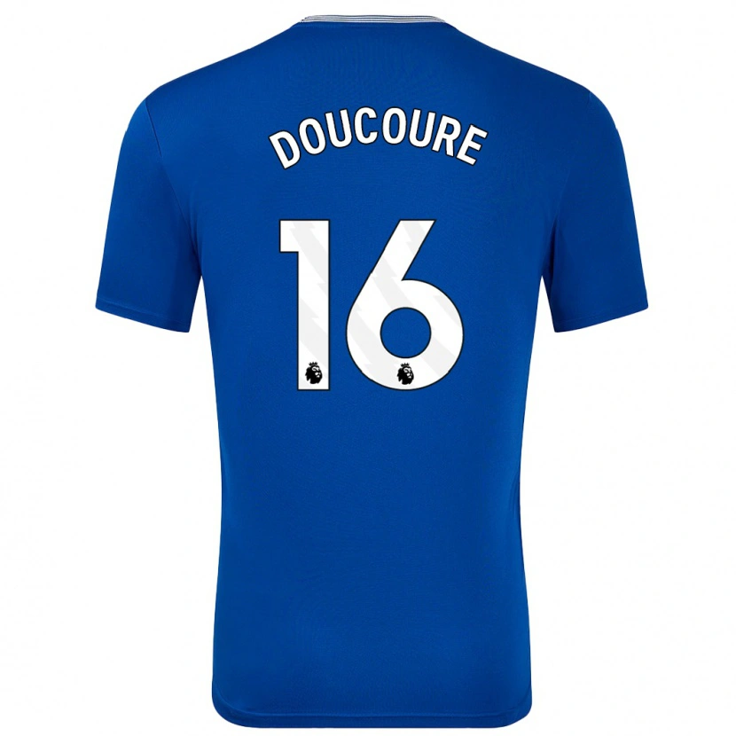 Danxen Homme Maillot Abdoulaye Doucouré #16 Bleu Avec Tenues Domicile 2024/25 T-Shirt