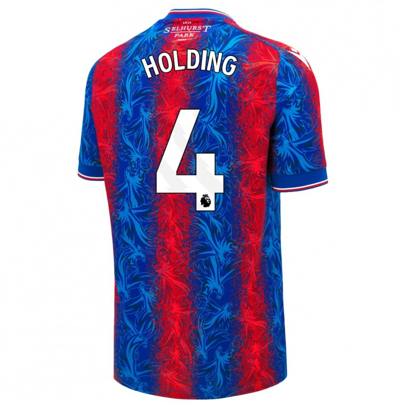 Danxen Homme Maillot Rob Holding #4 Rayures Rouges Et Bleues Tenues Domicile 2024/25 T-Shirt