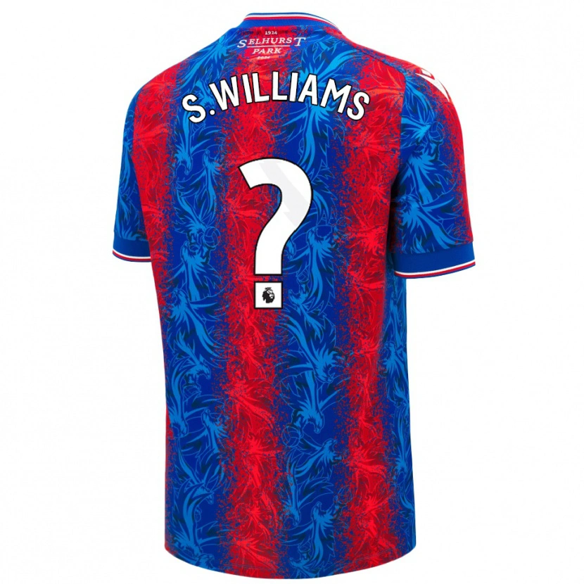 Danxen Homme Maillot Seb Williams #0 Rayures Rouges Et Bleues Tenues Domicile 2024/25 T-Shirt