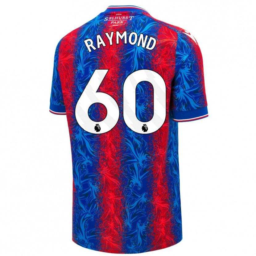 Danxen Homme Maillot Jadan Raymond #60 Rayures Rouges Et Bleues Tenues Domicile 2024/25 T-Shirt