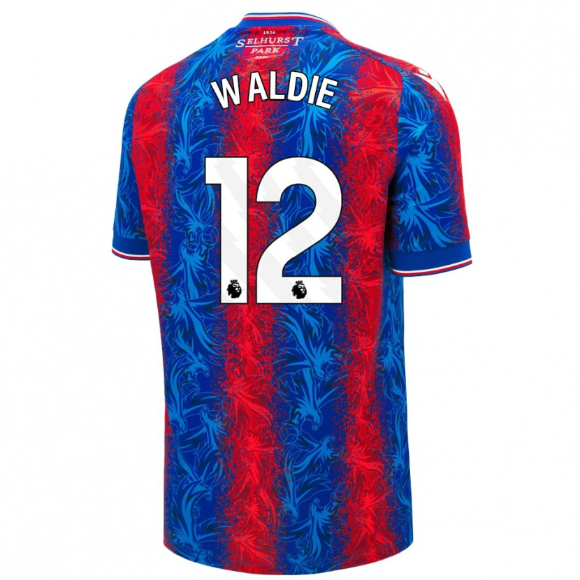 Danxen Homme Maillot Lizzie Waldie #12 Rayures Rouges Et Bleues Tenues Domicile 2024/25 T-Shirt