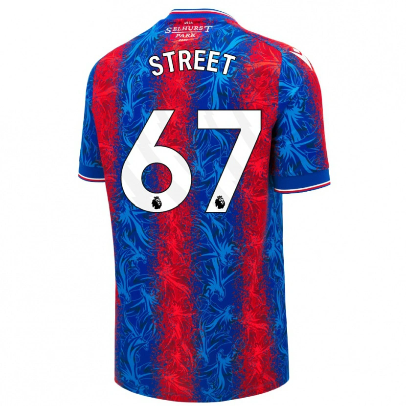 Danxen Homme Maillot Rob Street #67 Rayures Rouges Et Bleues Tenues Domicile 2024/25 T-Shirt