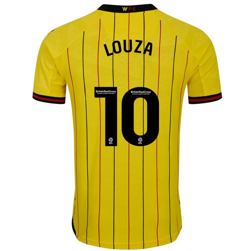 Danxen Homme Maillot Imrân Louza #10 Jaune Et Noir Tenues Domicile 2024/25 T-Shirt