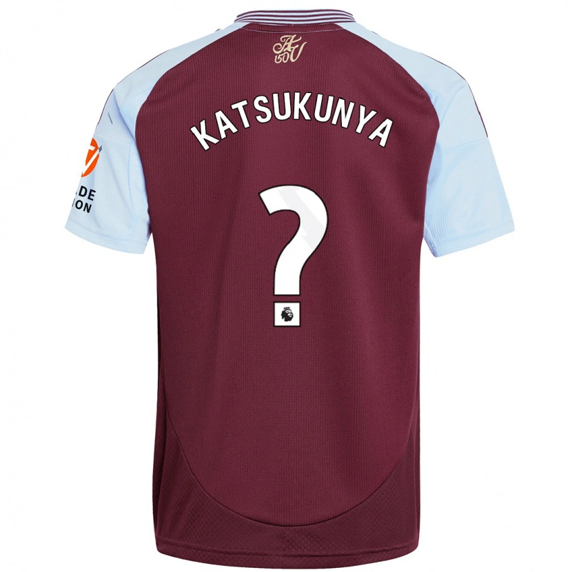 Danxen Homme Maillot Thierry Katsukunya #0 Bordeaux Bleu Ciel Tenues Domicile 2024/25 T-Shirt