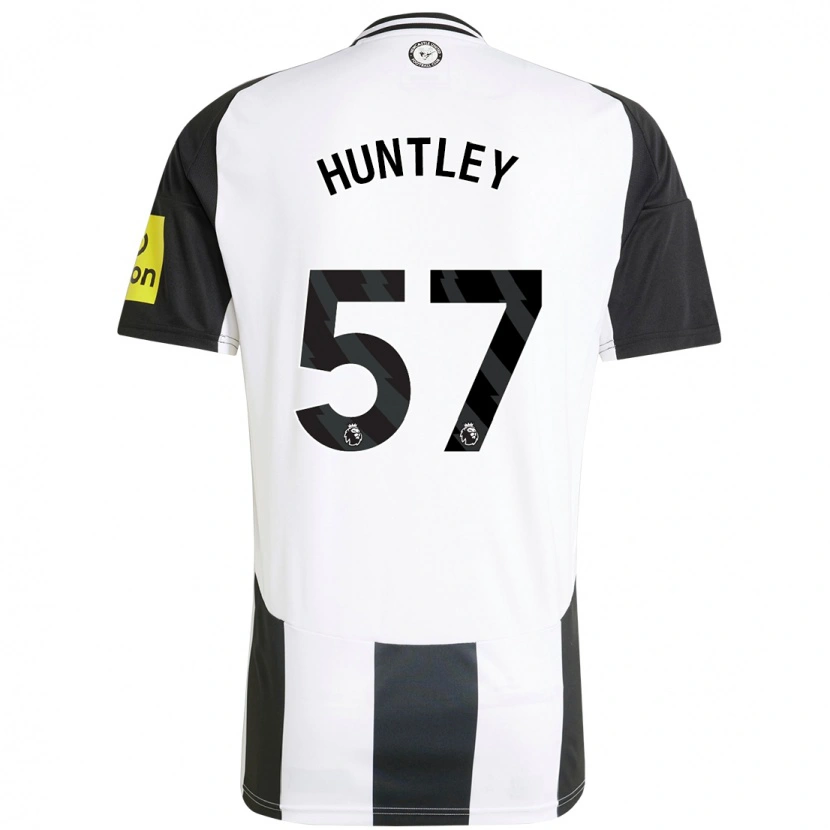 Danxen Homme Maillot James Huntley #57 Blanc Noir Tenues Domicile 2024/25 T-Shirt