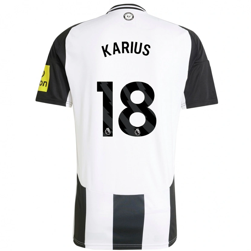 Danxen Homme Maillot Loris Karius #18 Blanc Noir Tenues Domicile 2024/25 T-Shirt